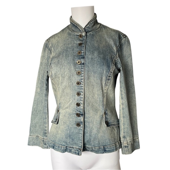 Lauren Jeans Co Ralph Lauren Denim Jacket Button Front Cotton Womens Size Small - Picture 6 of 6